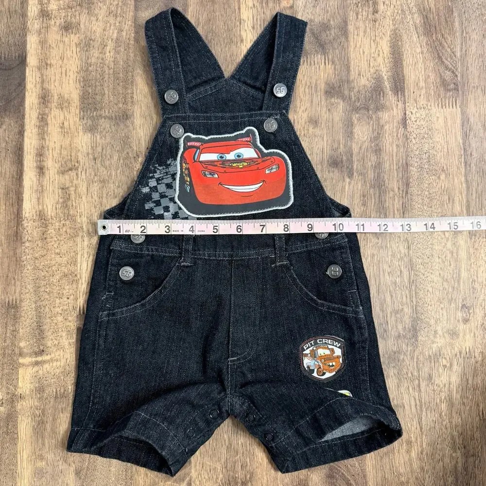 VTG Cars 2 Overalls Disney Pixar Lightning McQueen Mater Guido Luigi Baby 18M